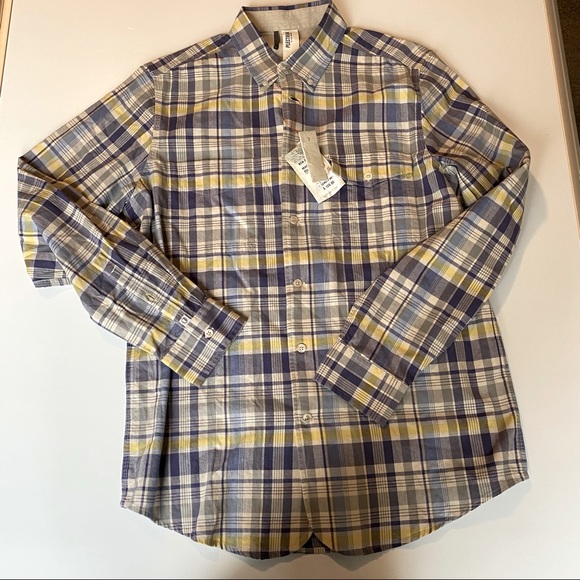Ben Sherman Other - New Plectrum by Ben Sherman Men Large Blue Stripe Button Front Longsleeve Shirt
